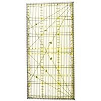 healifty DIY Quilters Regla con doble color Líneas de cuadrícula para fácil Cortes de precisión (15 x 30 cm)